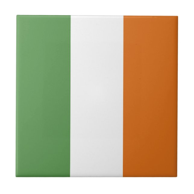 Azulejo De Cerâmica Bandeira da Irlanda (Frente)