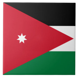 Azulejo De Cerâmica Bandeira da Jordânia