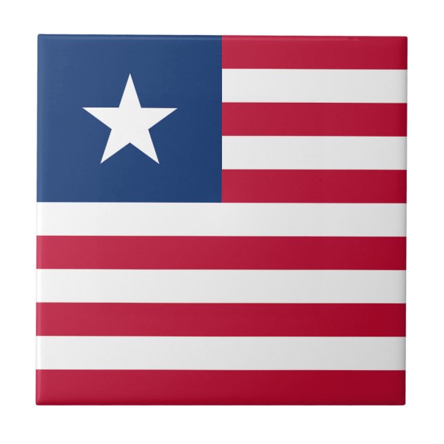 Azulejo De Cerâmica Bandeira da Libéria (Frente)