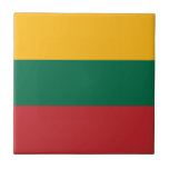 Azulejo De Cerâmica Bandeira da Lituânia<br><div class="desc">Um presente ideal para todos aqueles que são patrióticos do seu país!</div>