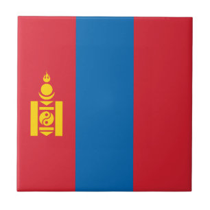 Azulejo De Cerâmica Bandeira da Mongólia