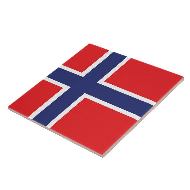 Azulejo De Cerâmica Bandeira da Noruega (Lateral)