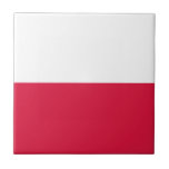 Azulejo De Cerâmica Bandeira da Polônia<br><div class="desc">Bandeira patriótica da Polônia.</div>