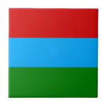 Azulejo De Cerâmica Bandeira da República da Carélia<br><div class="desc">Bandeira patriótica da República da Carélia</div>