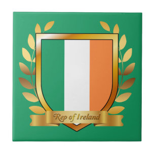 Azulejo De Cerâmica Bandeira da República da Irlanda Escudo
