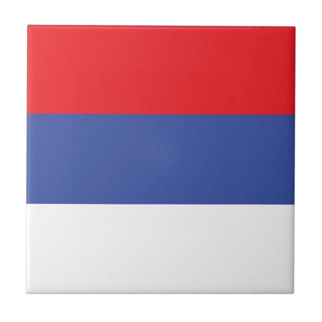 Azulejo De Cerâmica Bandeira da República Sérvia (Frente)