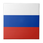 Azulejo De Cerâmica Bandeira da Rússia<br><div class="desc">Bandeira patriótica da Rússia.</div>