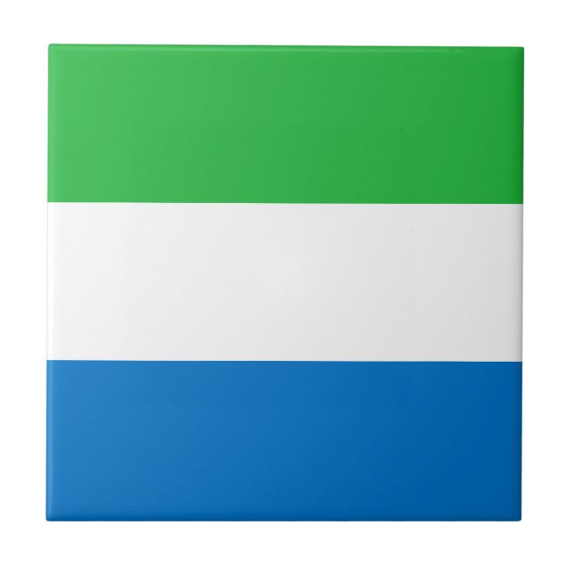 Azulejo De Cerâmica Bandeira da Serra Leoa (Frente)