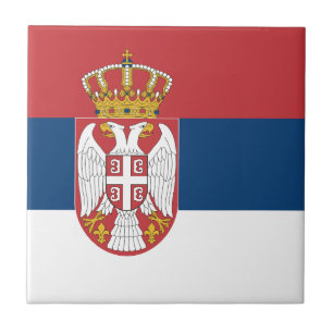 Azulejo De Cerâmica Bandeira da Sérvia
