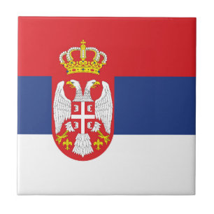 Azulejo De Cerâmica Bandeira da Sérvia