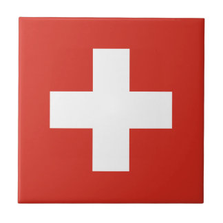 Azulejo De Cerâmica Bandeira da Suiça - Die Nationalflagge der Schwe