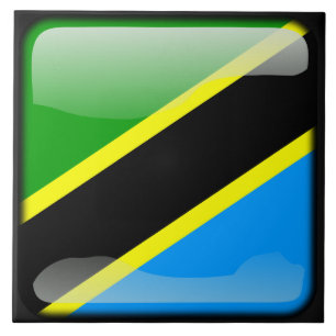 Azulejo De Cerâmica Bandeira da Tanzânia
