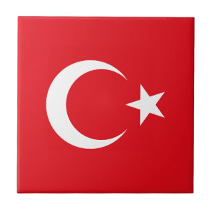 Azulejo De Cerâmica Bandeira da Turquia