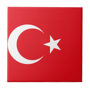 Azulejo De Cerâmica Bandeira da Turquia