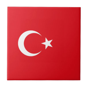Azulejo De Cerâmica Bandeira da Turquia