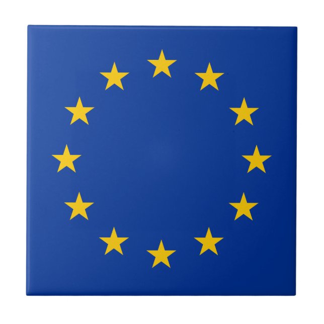 Azulejo De Cerâmica Bandeira da União Europeia (Frente)
