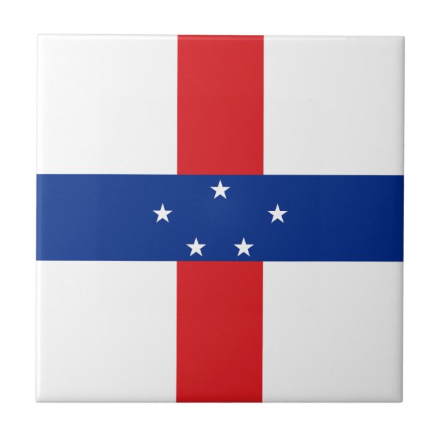 Azulejo De Cerâmica Bandeira das Antilhas Holandesas (Frente)