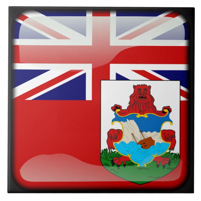 Azulejo De Cerâmica Bandeira das Bermudas (Frente)