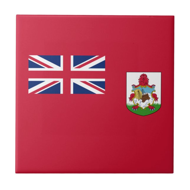 Azulejo De Cerâmica Bandeira das Bermudas Patriótica (Frente)