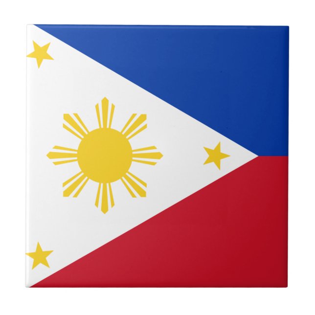 Azulejo De Cerâmica Bandeira das Filipinas (Frente)