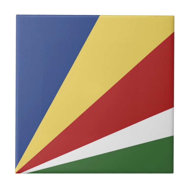 Azulejo De Cerâmica Bandeira das Seychelles (Frente)
