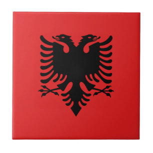 Azulejo De Cerâmica Bandeira de Albânia - Flamuri mim Shqipërisë