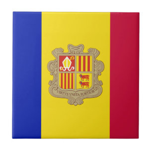 Azulejo De Cerâmica Bandeira de Andorra