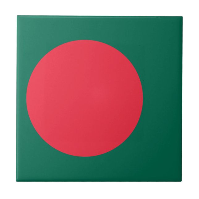 Azulejo De Cerâmica Bandeira de Bangladesh (Frente)