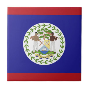 Azulejo De Cerâmica bandeira de Belize