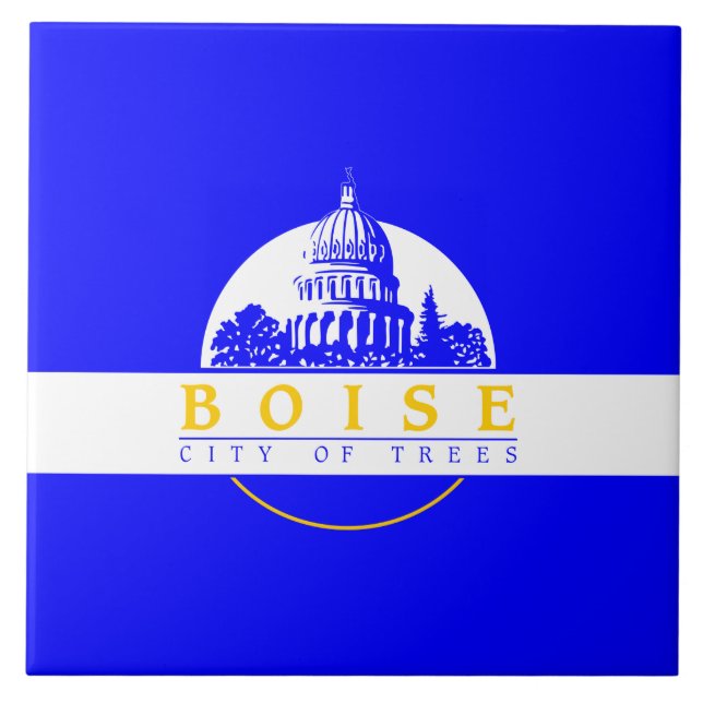 Azulejo De Cerâmica Bandeira de Boise (Idaho) (Frente)