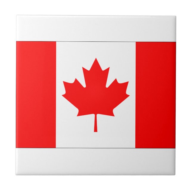 Azulejo De Cerâmica Bandeira de Canadá (Frente)