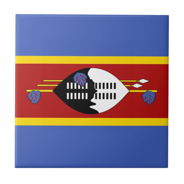 Azulejo De Cerâmica Bandeira de Essuatíni (Frente)