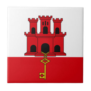 Azulejo De Cerâmica Bandeira de Gibraltar