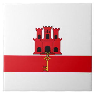 Azulejo De Cerâmica Bandeira de Gibraltar