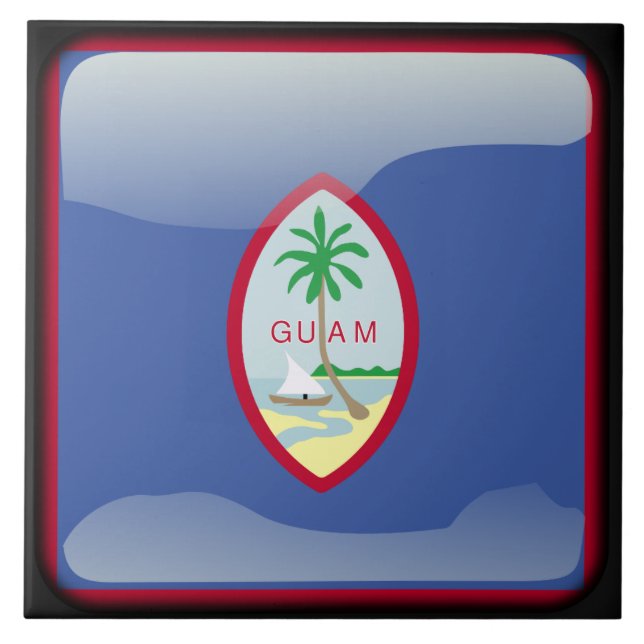 Azulejo De Cerâmica Bandeira de Guam (Frente)