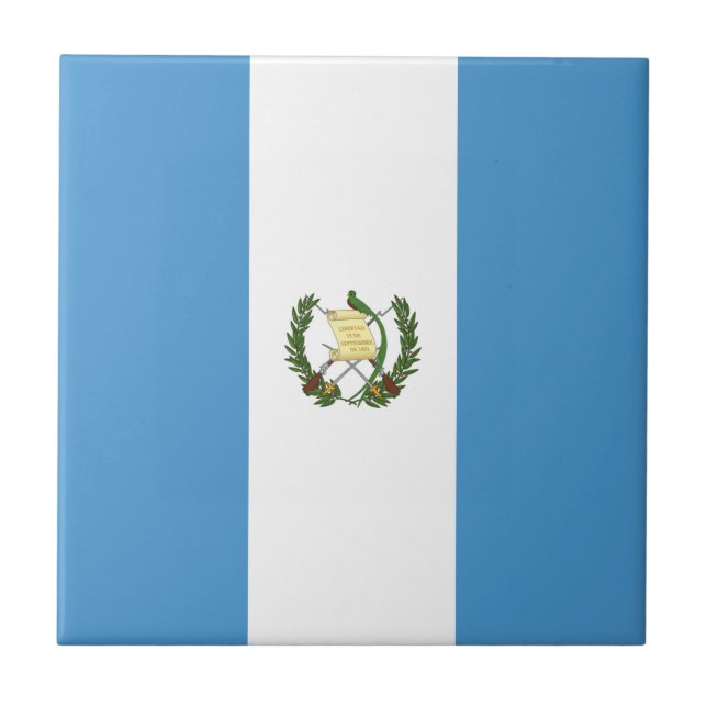 Azulejo De Cerâmica Bandeira de Guatemala (Frente)
