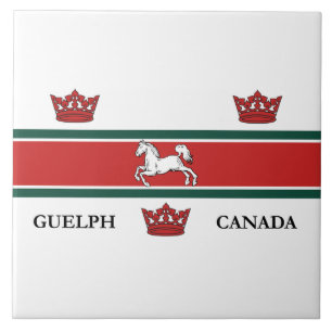 Azulejo De Cerâmica Bandeira de Guelph (Ontário, Canadá)