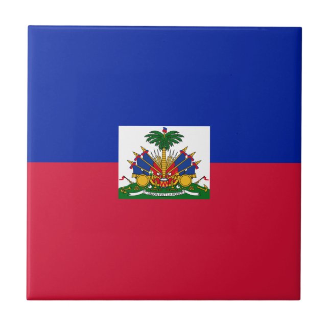 Azulejo De Cerâmica Bandeira de Haiti (Frente)
