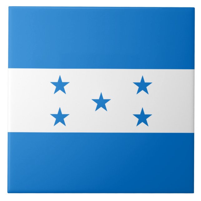 Azulejo De Cerâmica Bandeira de Honduras (Frente)