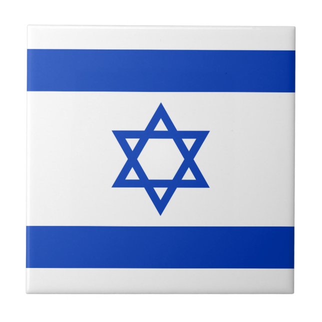 Azulejo De Cerâmica Bandeira de Israel (Frente)