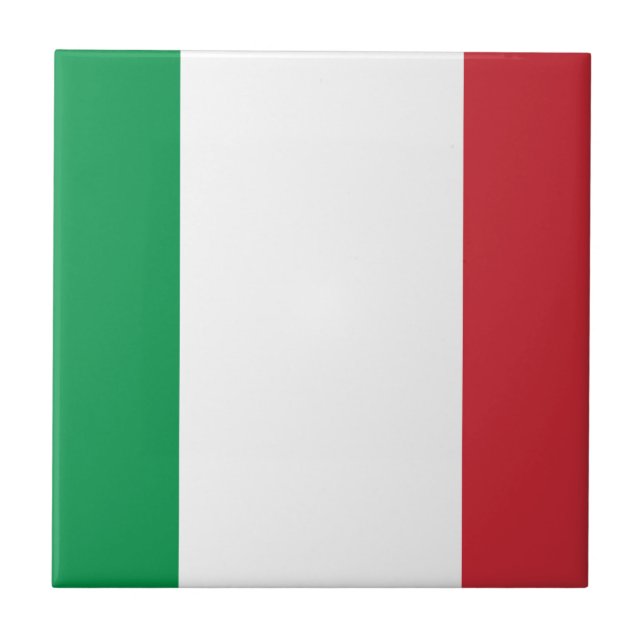 Azulejo De Cerâmica Bandeira de Itália (Frente)