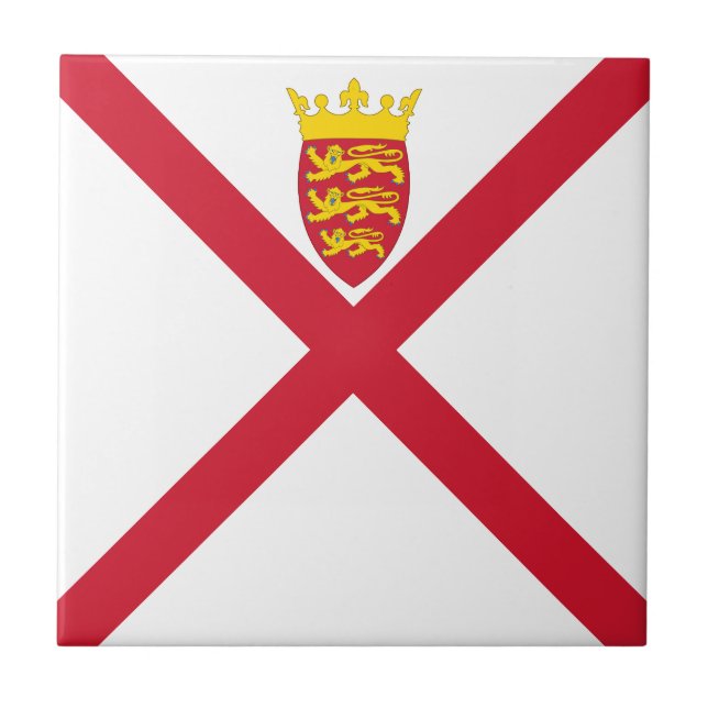 Azulejo De Cerâmica Bandeira de Jersey (Frente)