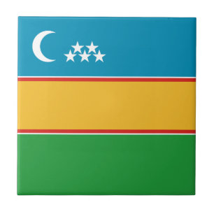 Azulejo De Cerâmica Bandeira de Karakalpakstan
