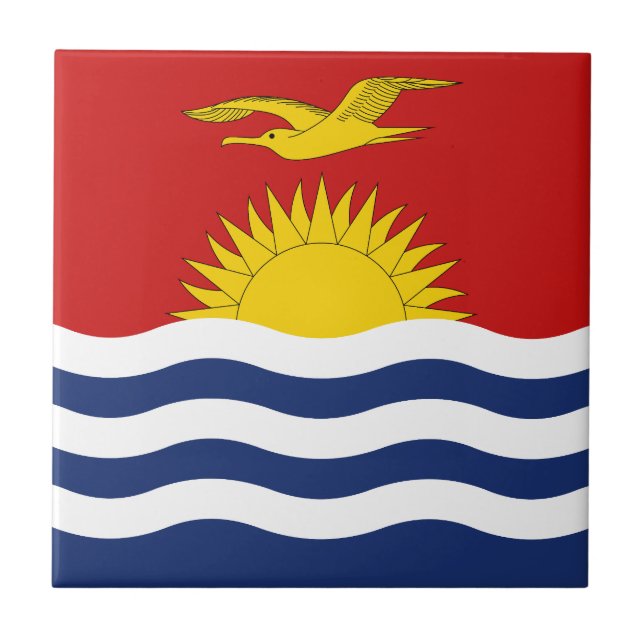 Azulejo De Cerâmica Bandeira de Kiribati (Frente)