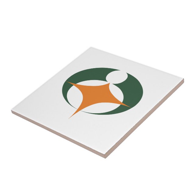 Azulejo De Cerâmica Bandeira de Koga, Shiga, Japão (Lateral)