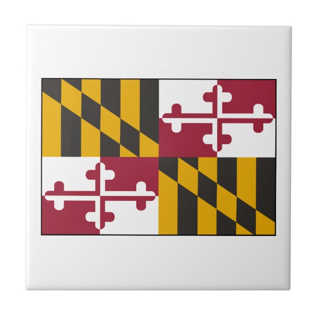 Azulejo De Cerâmica Bandeira de Maryland (Frente)