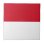 Azulejo De Cerâmica Bandeira de Mônaco<br><div class="desc">Bandeira patriótica de Mônaco.</div>