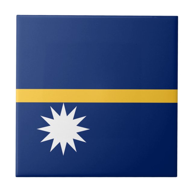 Azulejo De Cerâmica Bandeira de Nauru (Frente)