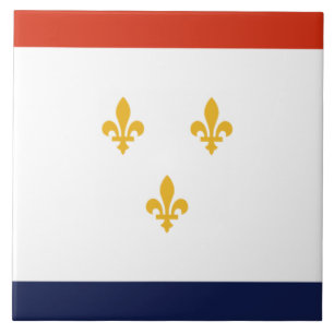 Azulejo De Cerâmica Bandeira de Nova Orleans (Louisiana, EUA)