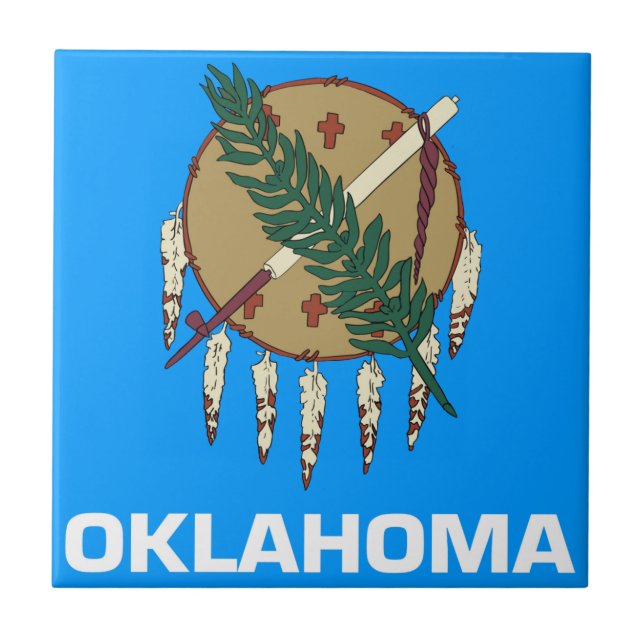 Azulejo De Cerâmica Bandeira de Oklahoma (Frente)